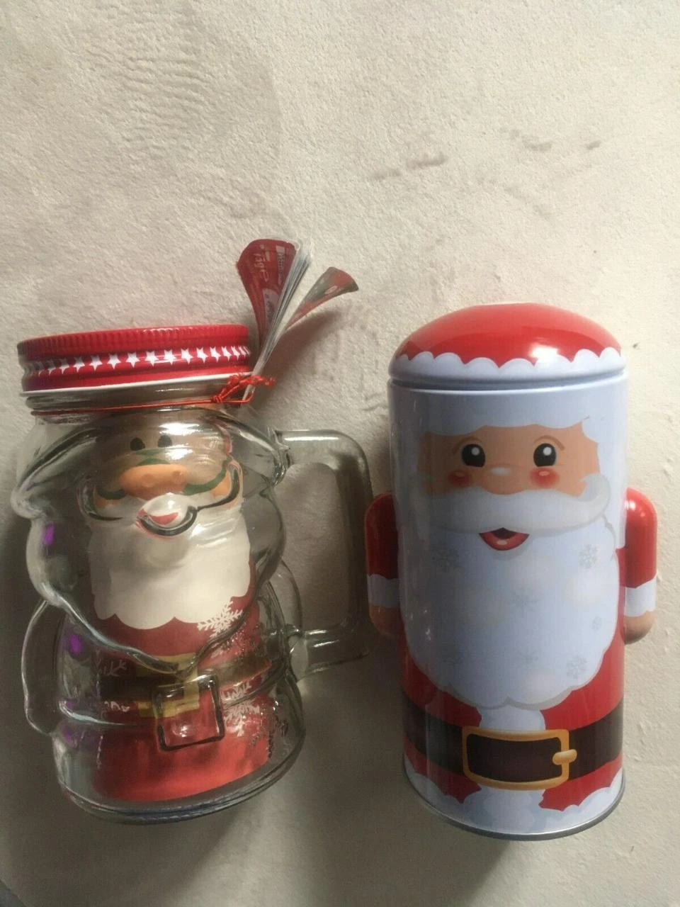 Lot De 2 Boîtes Friandises / Biscuits Pere Noel - Neufs